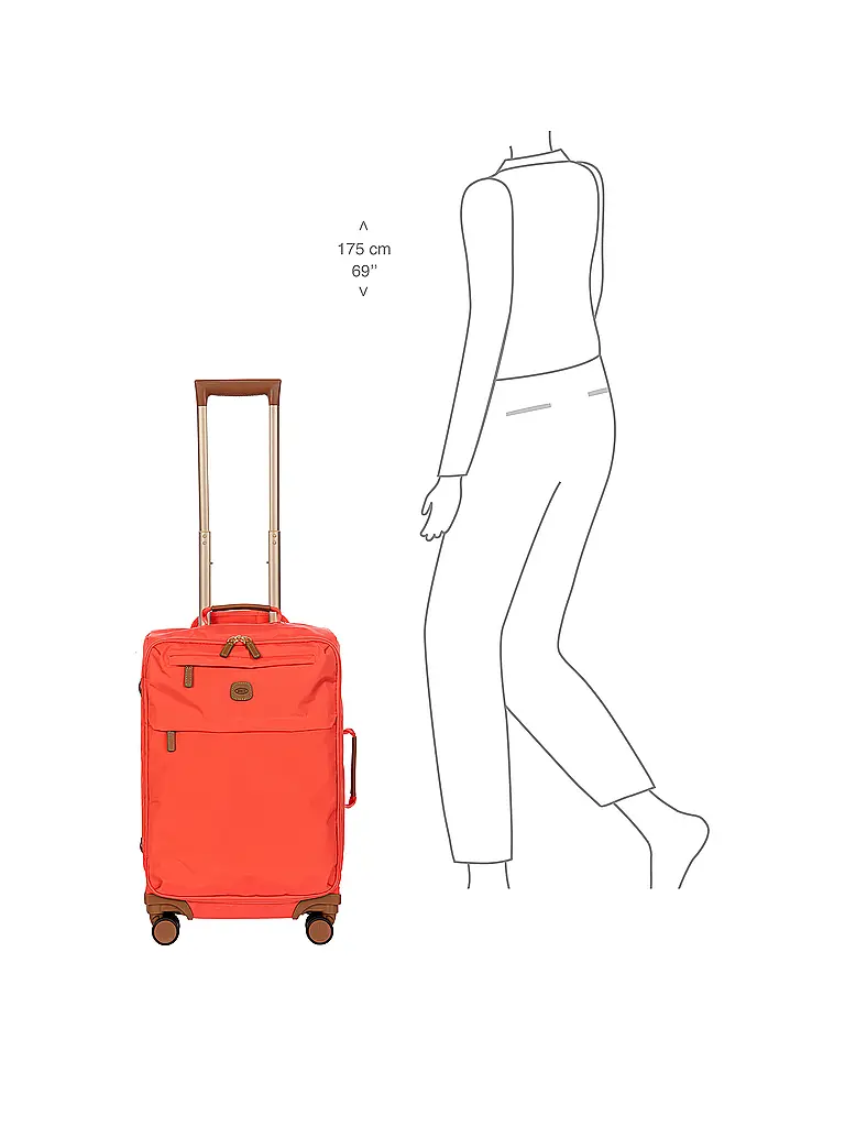 BRICS | Trolley X-Travel 55cm Papavero / Poppy | Naranja