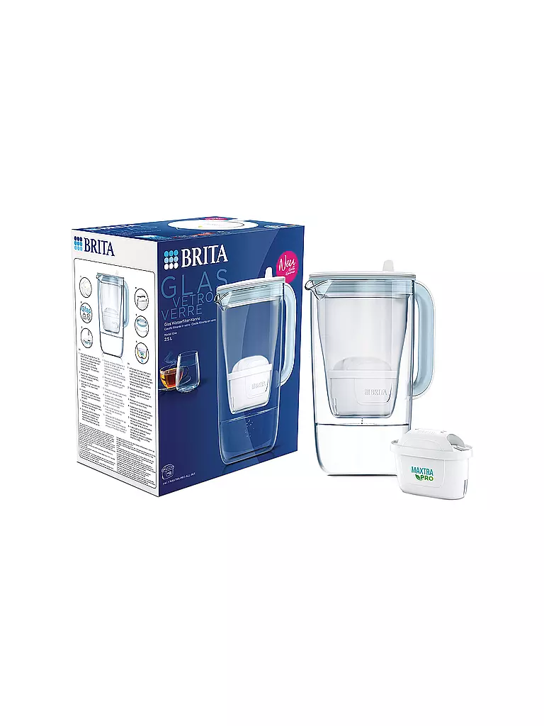 BRITA | Filtro de agua de vidrio Modelo One 2,5 l Claro | Transparente