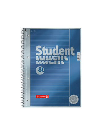 BRUNNEN VERLAG | Brunnen Collegeblock Premium A4, rayado, encuadernación en espiral, 80 hojas