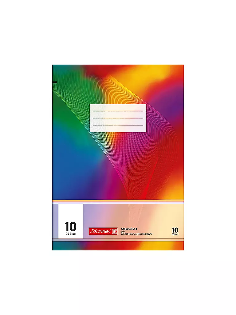 BRUNNEN VERLAG | Cuaderno A4 Liso20 Hojas | Sin color