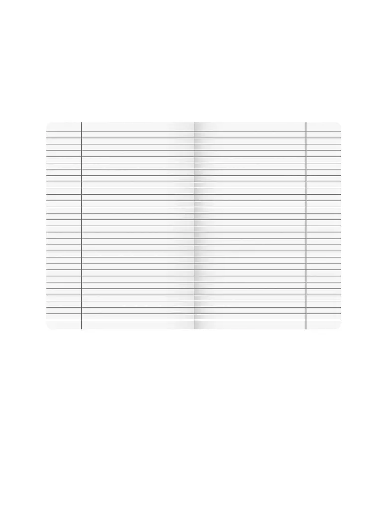 BRUNNEN VERLAG | Cuaderno A4 Rayado con margen de corrección de 9 mm, 20 hojas | Sin color
