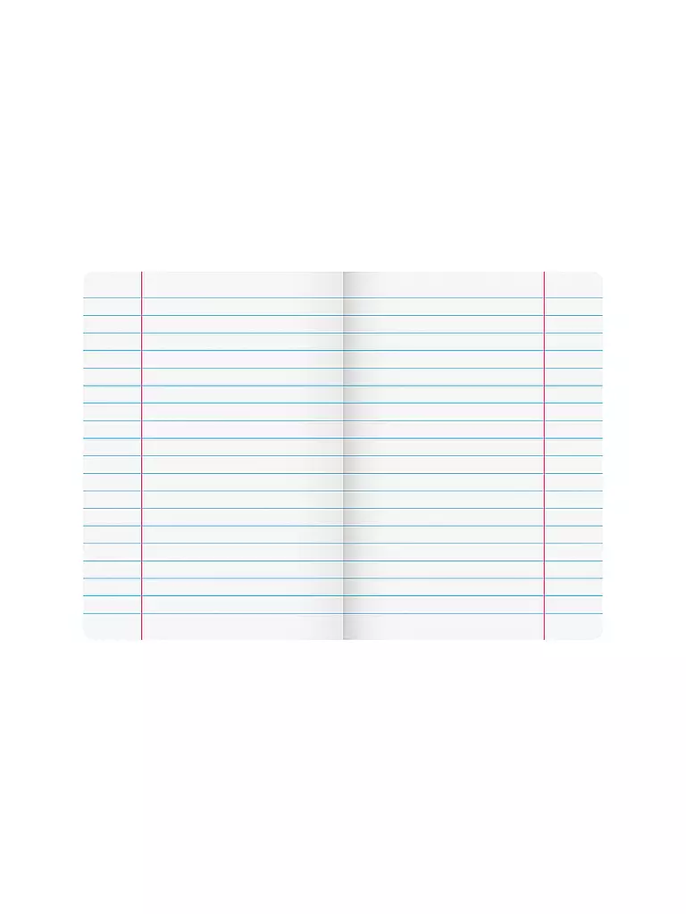 BRUNNEN VERLAG | Cuaderno A5 Rayado 10 mm 40 Hojas con margen de corrección | Sin color