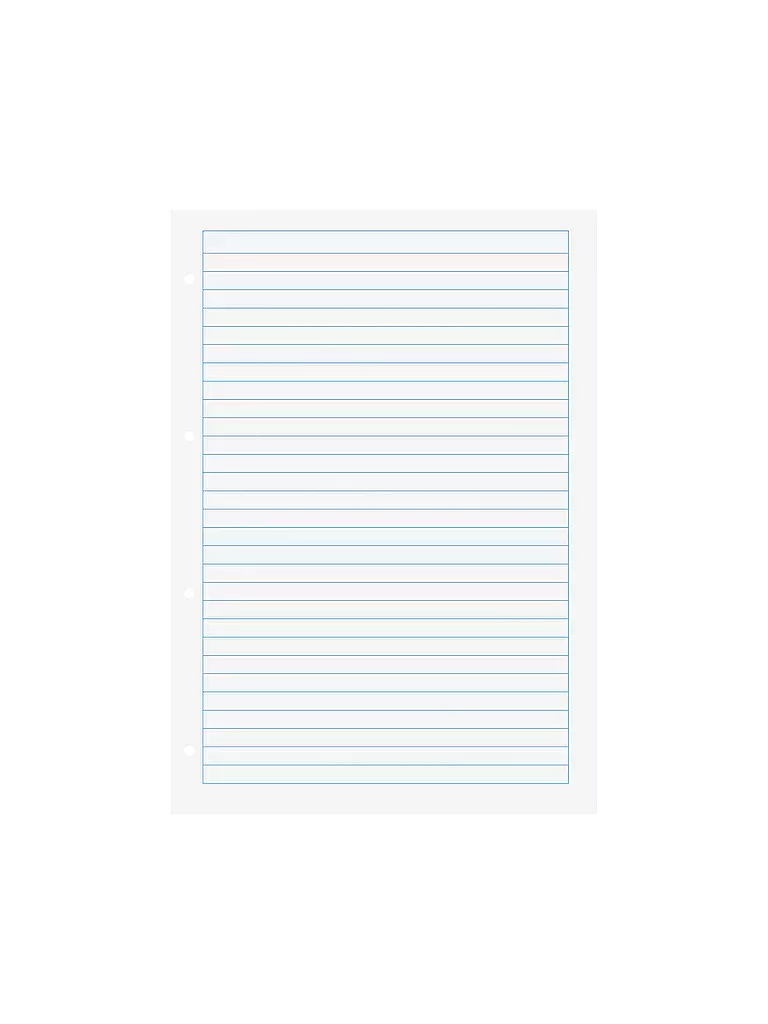 BRUNNEN VERLAG | Hojas de recambio para archivador de anillas, rayadas, 50 hojas con marco | Sin color