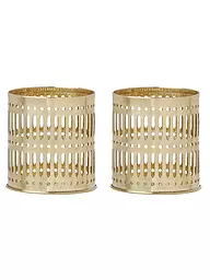 BUNGALOW | Juego de 2 candelabros METRO de 8 cm, dorado | Oro