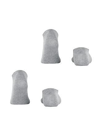 BURLINGTON | Calcetines invisibles para hombre EVERYDAY, paquete de 2, talla 40-46, gris claro