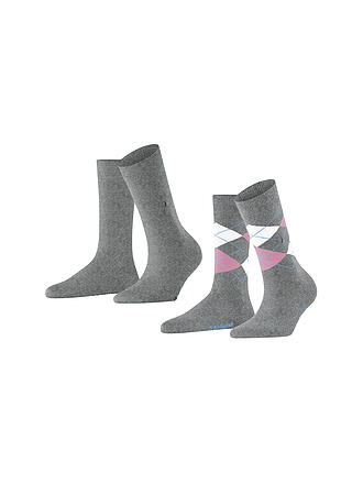 BURLINGTON | Calcetines de mujer EVERYDAY, paquete de 2, talla 36-41, gris claro