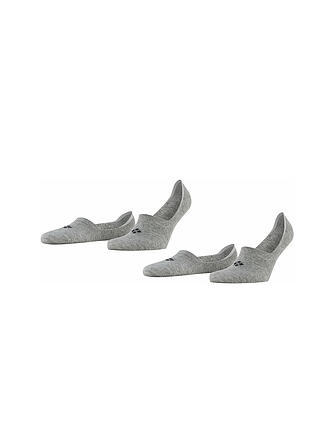 BURLINGTON | Füsslinge EVERYDAY para hombre, paquete de 2, gris claro