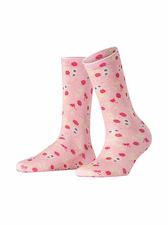 BURLINGTON | Calcetines FLORAL ROMANCE 36-41 rosa empolvado