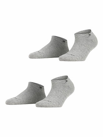 BURLINGTON | Calcetines invisibles de mujer, paquete de 2, EVERYDAY 36-41 gris claro