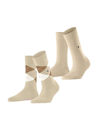 BURLINGTON | Calcetines de mujer EVERYDAY, paquete de 2, 36-41 crema
