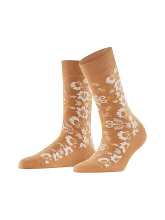 BURLINGTON | Calcetines de mujer VELVET BLOOMS 36-41 azúcar moreno