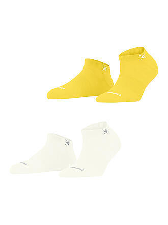 BURLINGTON | Calcetines de mujer EVERYDAY, paquete de 2, talla 36-41, blanco roto / amarillo