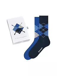 BURLINGTON | Caja de regalo de calcetines para hombre, paquete de 2, tallas 40-46 | Azul