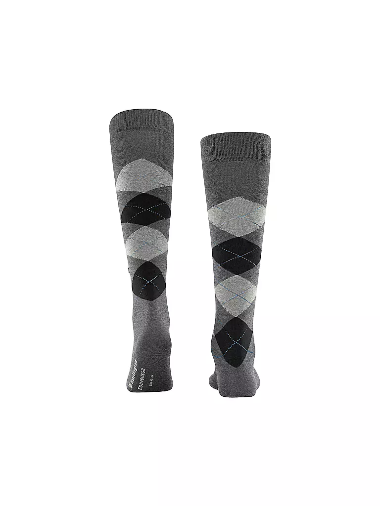 BURLINGTON | Calcetines altos para hombre EDINBURGH 40-46 asfalto mel | 