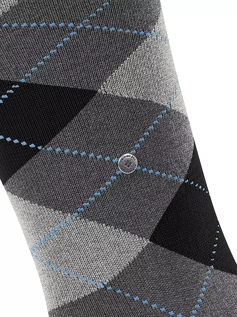 BURLINGTON | Calcetines altos para hombre EDINBURGH 40-46 asfalto mel | 