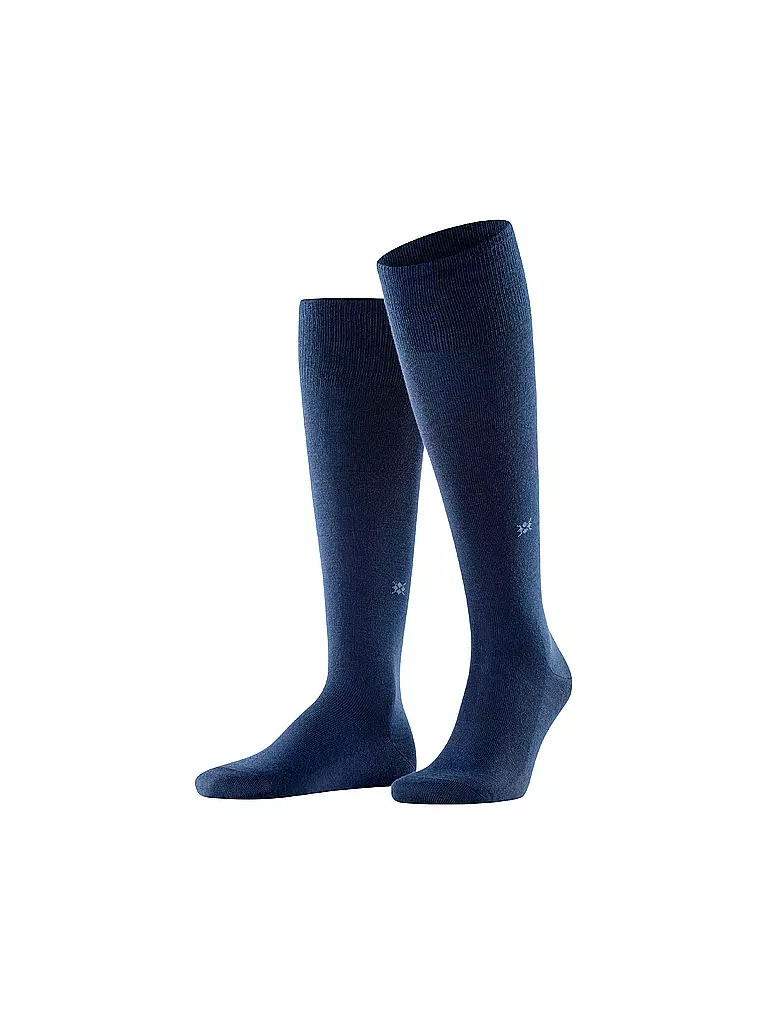 BURLINGTON | Calcetines altos para hombre LEEDS 40-46 marino | Azul oscuro
