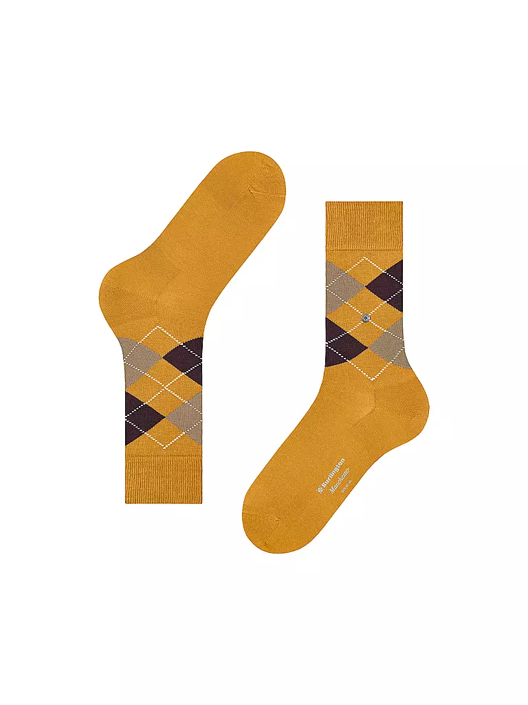 BURLINGTON | Calcetines de hombre 40-46 MANCHESTER amarillo yema | Amarillo