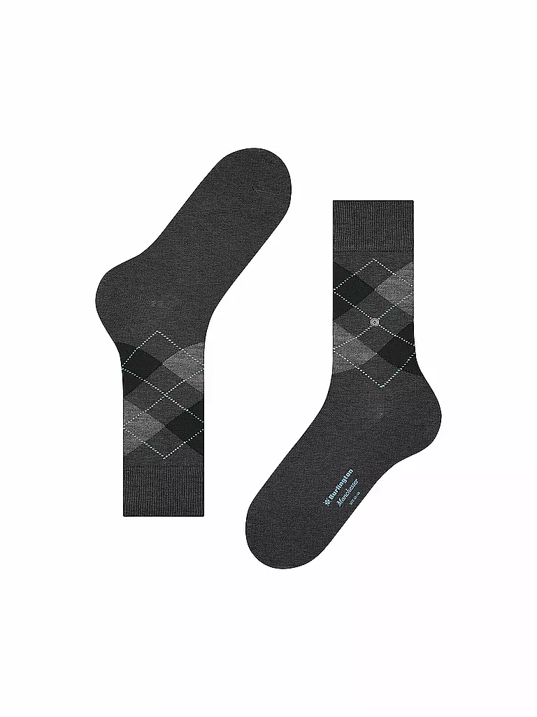 BURLINGTON | Calcetines de hombre 40-46 MANCHESTER antracita melange | Gris