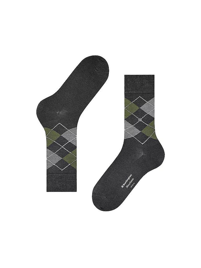 BURLINGTON | Calcetines de hombre 40-46 MANCHESTER antracita melange | Gris
