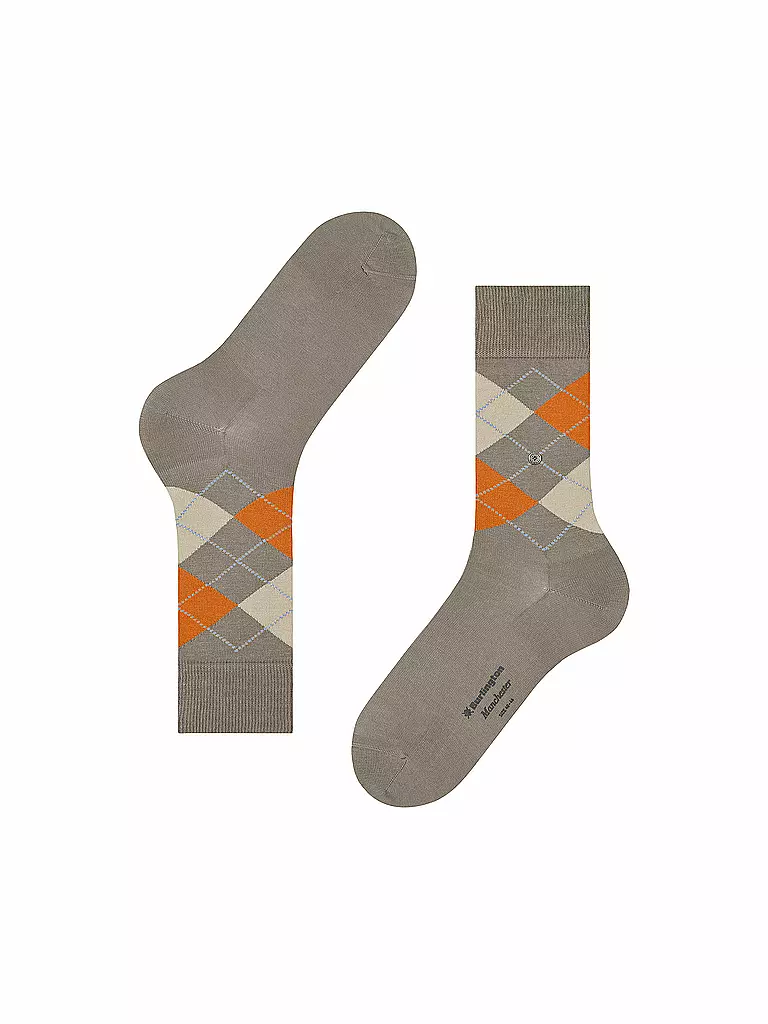BURLINGTON | Calcetines de hombre 40-46 MANCHESTER coñac | Gris