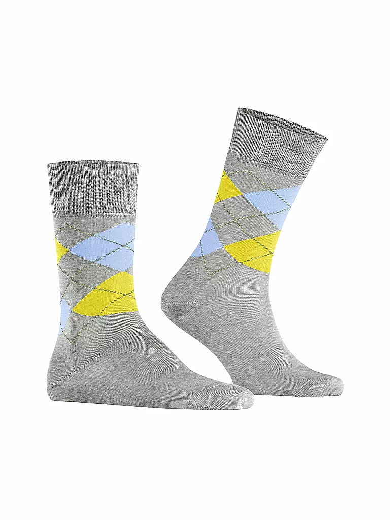 BURLINGTON | Calcetines de hombre 40-46 MANCHESTER gris claro jaspeado | 