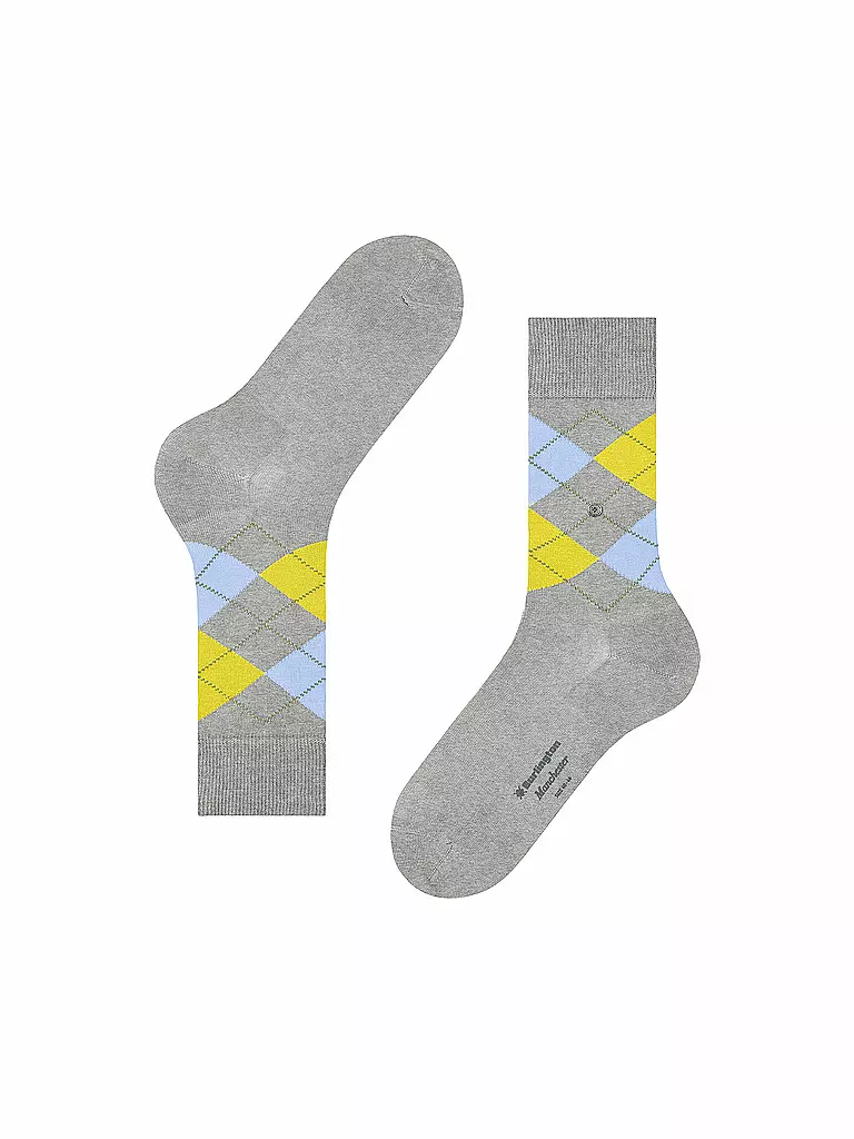 BURLINGTON | Calcetines de hombre 40-46 MANCHESTER gris claro jaspeado | 