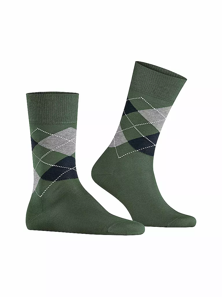 BURLINGTON | Calcetines de hombre 40-46 MANCHESTER verde montaña | 