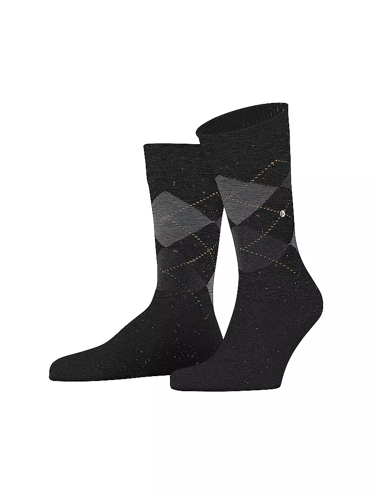 BURLINGTON | Calcetines de hombre DUNDEE 40-46 anthra mel | Negro