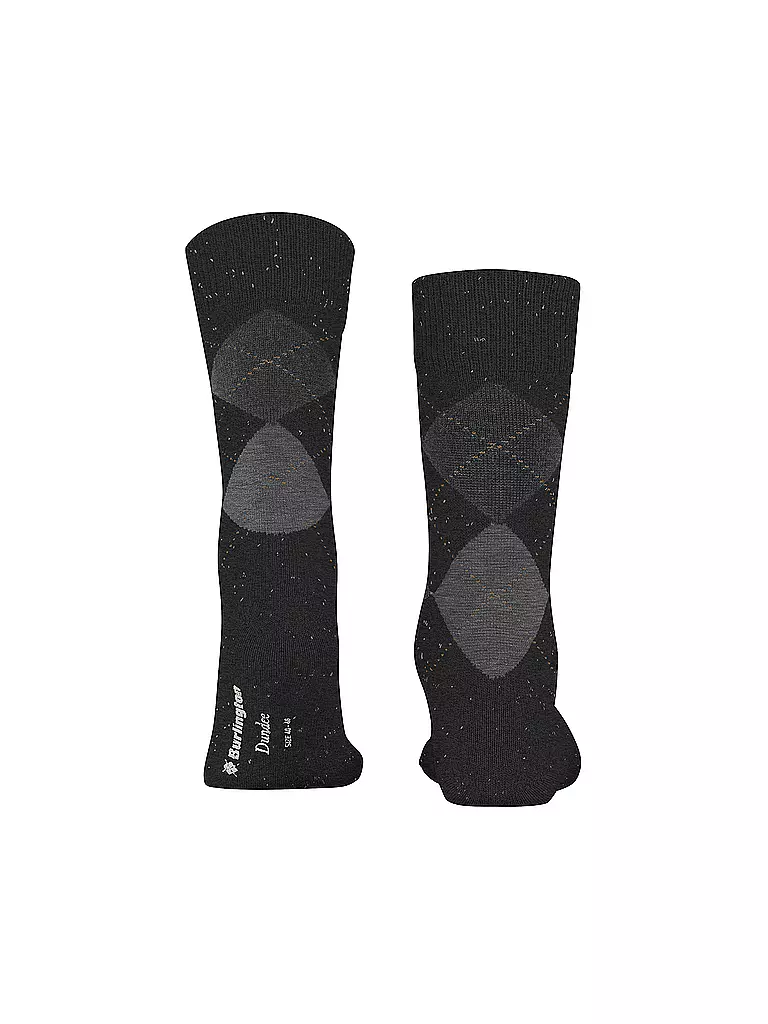 BURLINGTON | Calcetines de hombre DUNDEE 40-46 anthra mel | Negro