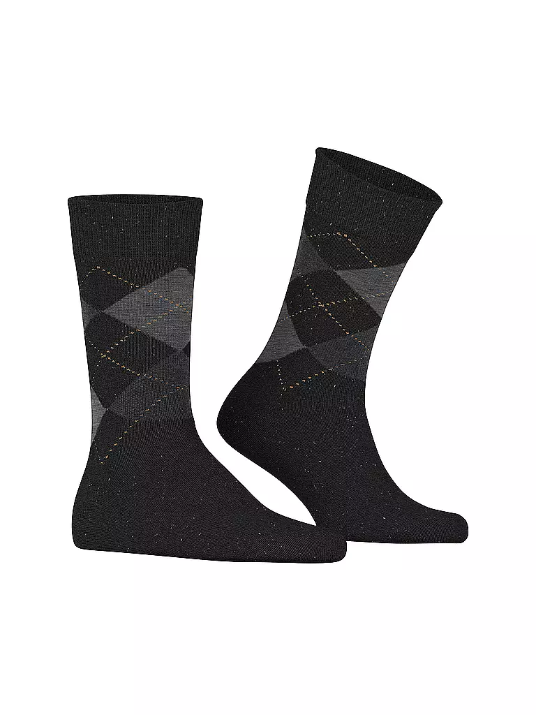 BURLINGTON | Calcetines de hombre DUNDEE 40-46 anthra mel | Negro