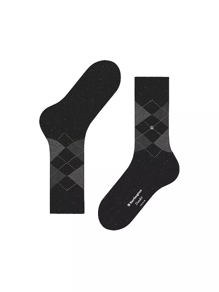 BURLINGTON | Calcetines de hombre DUNDEE 40-46 anthra mel | Negro