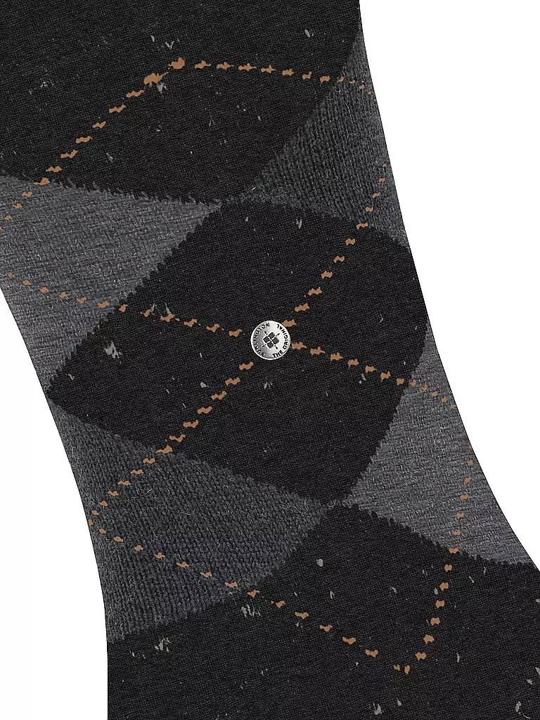 BURLINGTON | Calcetines de hombre DUNDEE 40-46 anthra mel | Negro