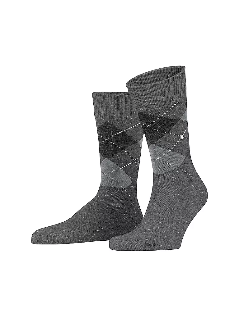BURLINGTON | Calcetines de hombre DUNDEE 40-46 carbon mel | Gris