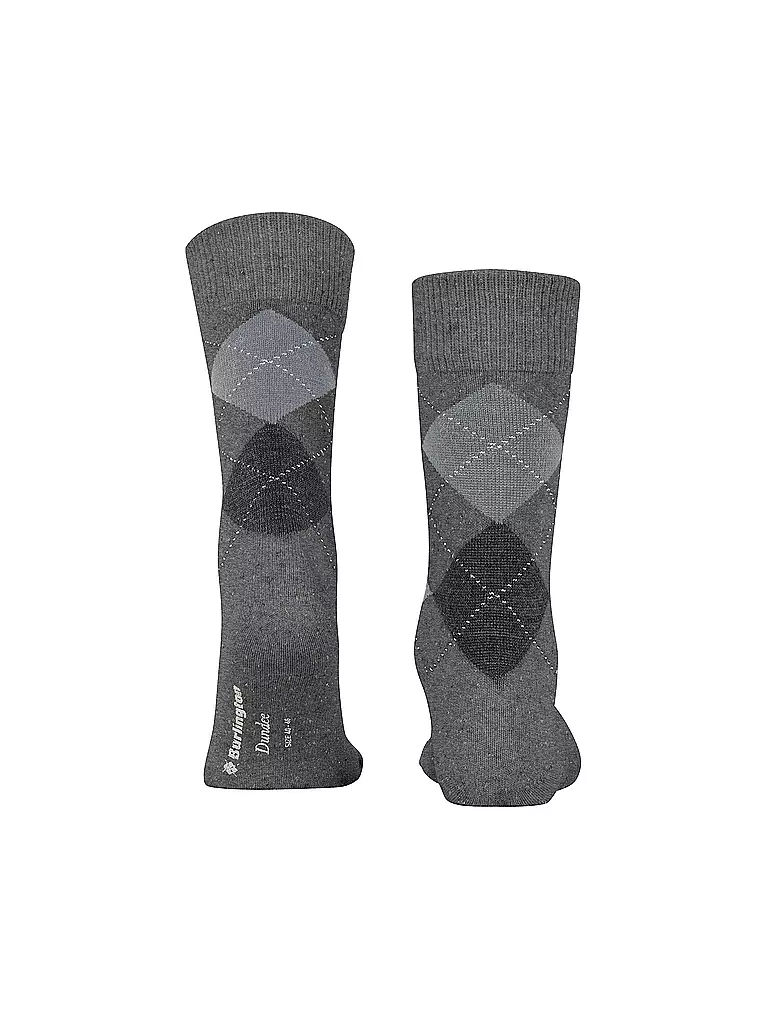 BURLINGTON | Calcetines de hombre DUNDEE 40-46 carbon mel | Gris
