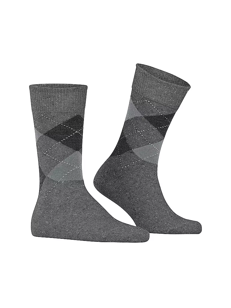 BURLINGTON | Calcetines de hombre DUNDEE 40-46 carbon mel | Gris