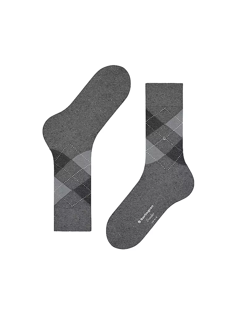 BURLINGTON | Calcetines de hombre DUNDEE 40-46 carbon mel | Gris