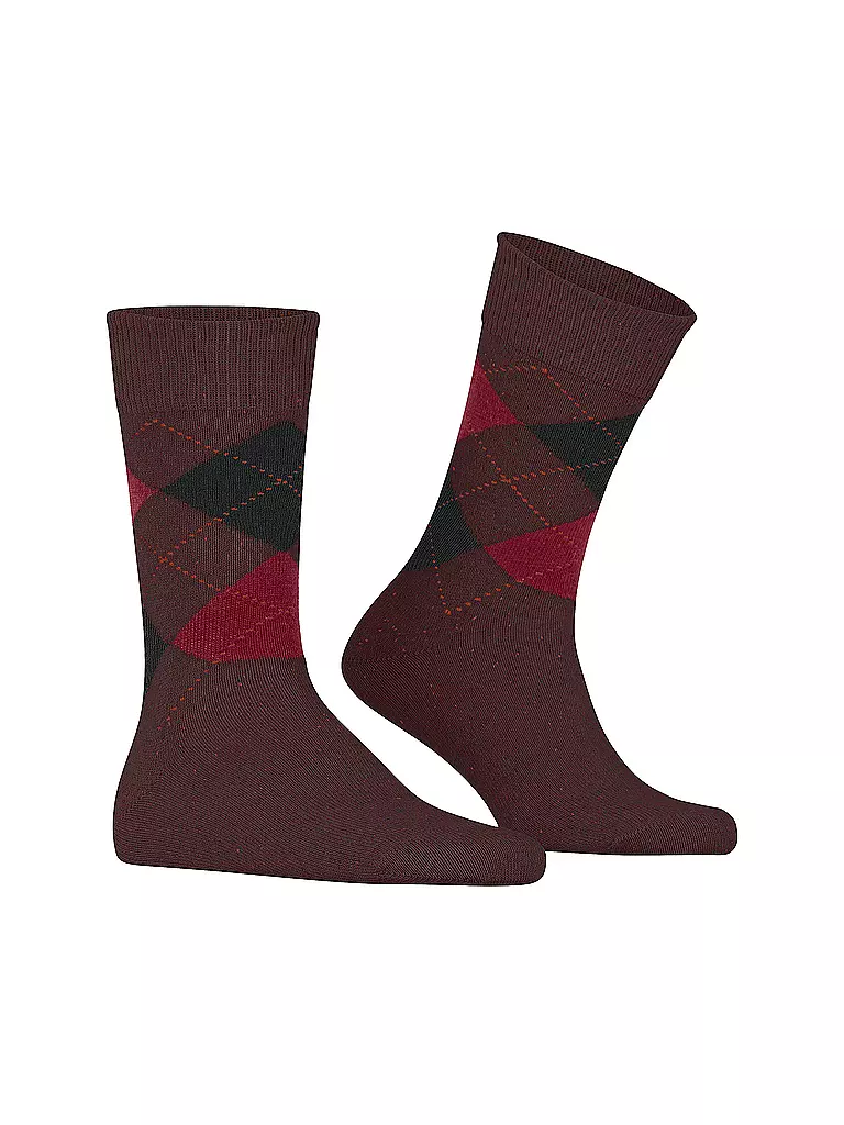 BURLINGTON | Calcetines de hombre DUNDEE 40-46 merlot | Rojo oscuro