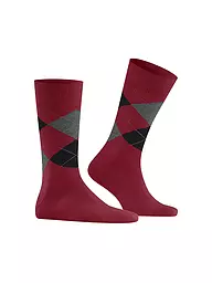 BURLINGTON | Calcetines de hombre EDINBURGH 40-46 salvia | Rojo