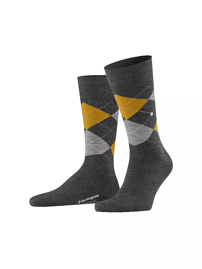 BURLINGTON | Calcetines de hombre EDINBURGH 40-46 asfalto melange | Gris