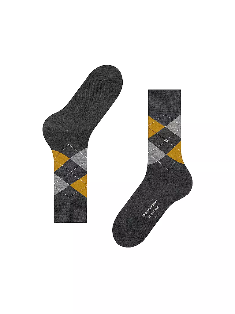 BURLINGTON | Calcetines de hombre EDINBURGH 40-46 asfalto melange | 
