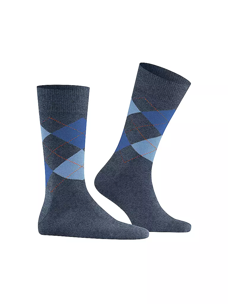 BURLINGTON | Calcetines de hombre EDINBURGH 40-46 azul oscuro mel | Azul