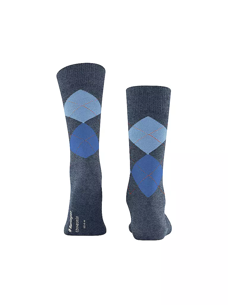 BURLINGTON | Calcetines de hombre EDINBURGH 40-46 azul oscuro mel | Azul