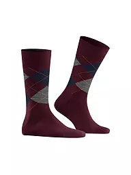 BURLINGTON | Calcetines de hombre EDINBURGH 40-46 salvia | Rojo oscuro