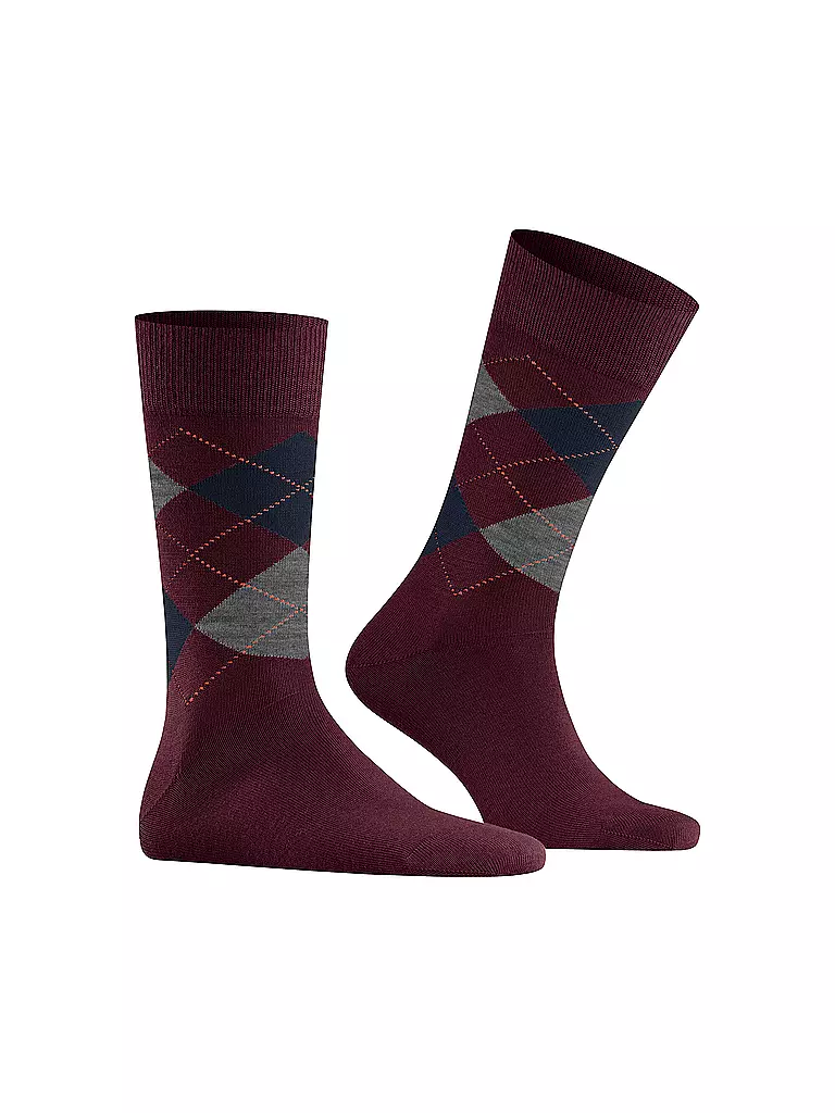 BURLINGTON | Calcetines de hombre EDINBURGH 40-46 clarete | Rojo oscuro