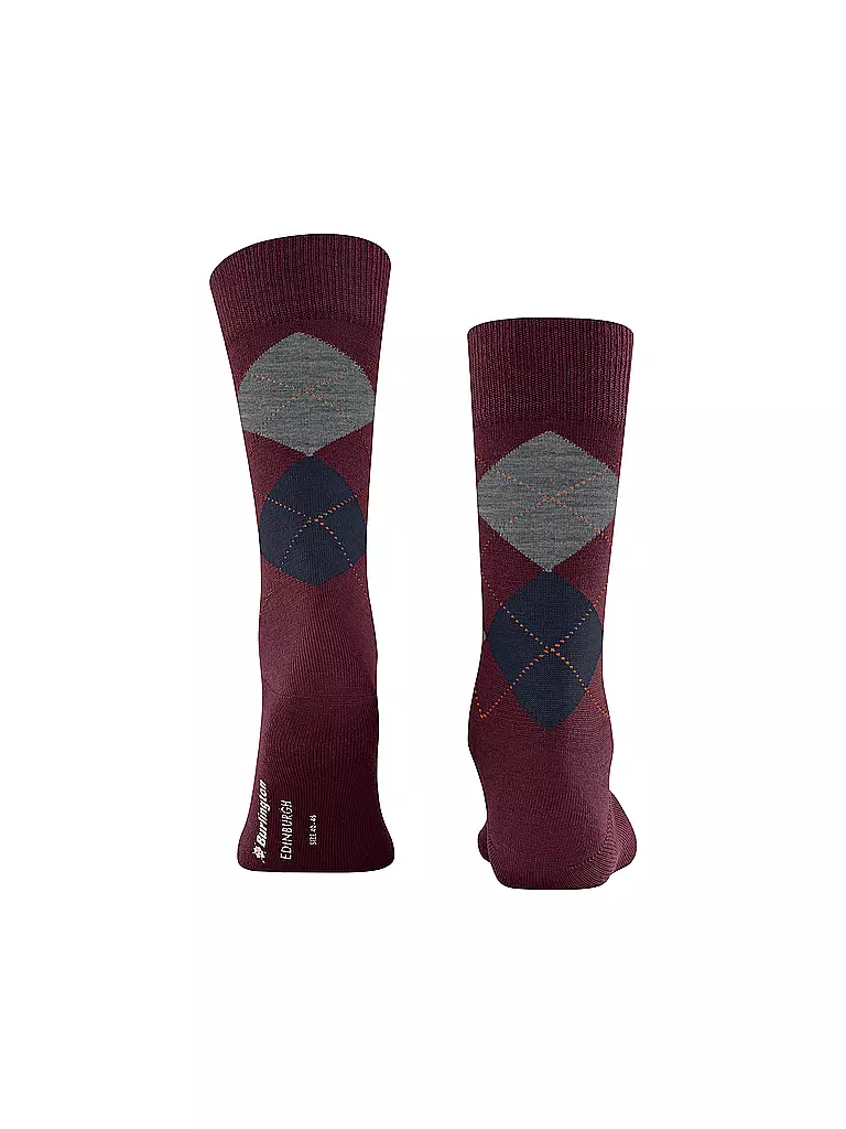 BURLINGTON | Calcetines de hombre EDINBURGH 40-46 clarete | Rojo oscuro