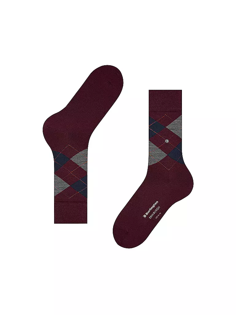 BURLINGTON | Calcetines de hombre EDINBURGH 40-46 clarete | Rojo oscuro
