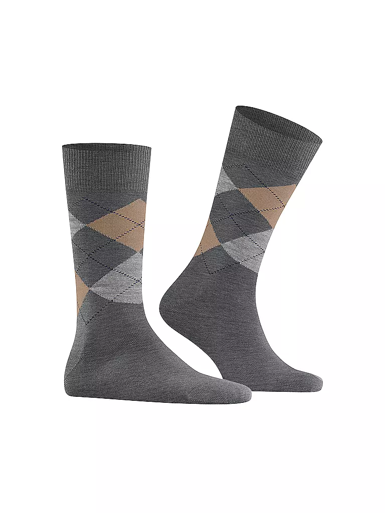 BURLINGTON | Calcetines de hombre EDINBURGH 40-46 gris oscuro | Gris
