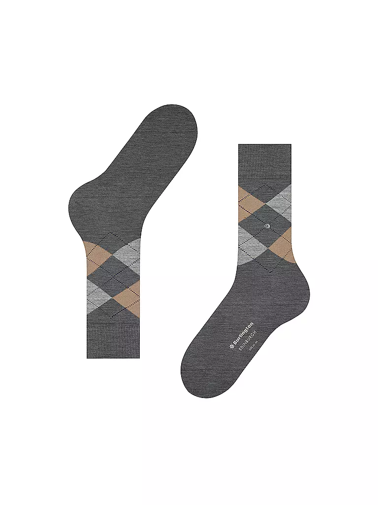 BURLINGTON | Calcetines de hombre EDINBURGH 40-46 gris oscuro | Gris
