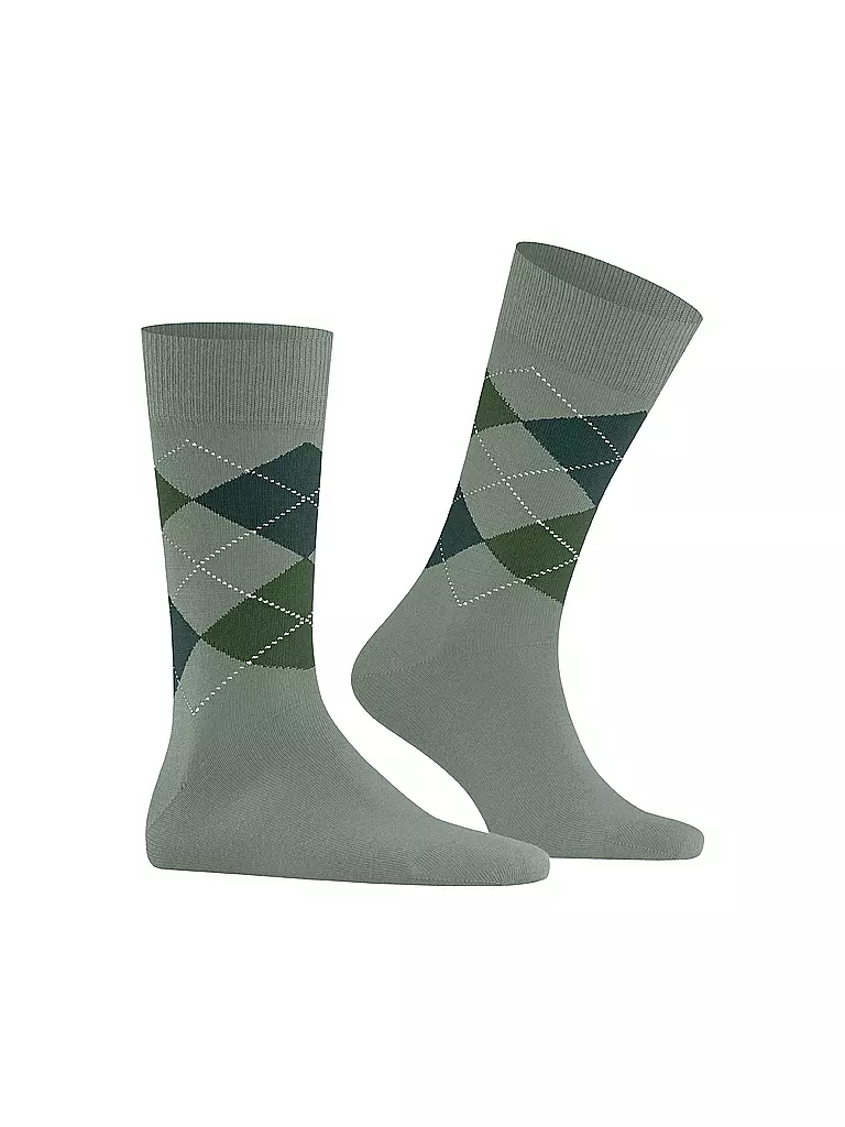 BURLINGTON | Calcetines de hombre EDINBURGH 40-46 salvia | Verde claro