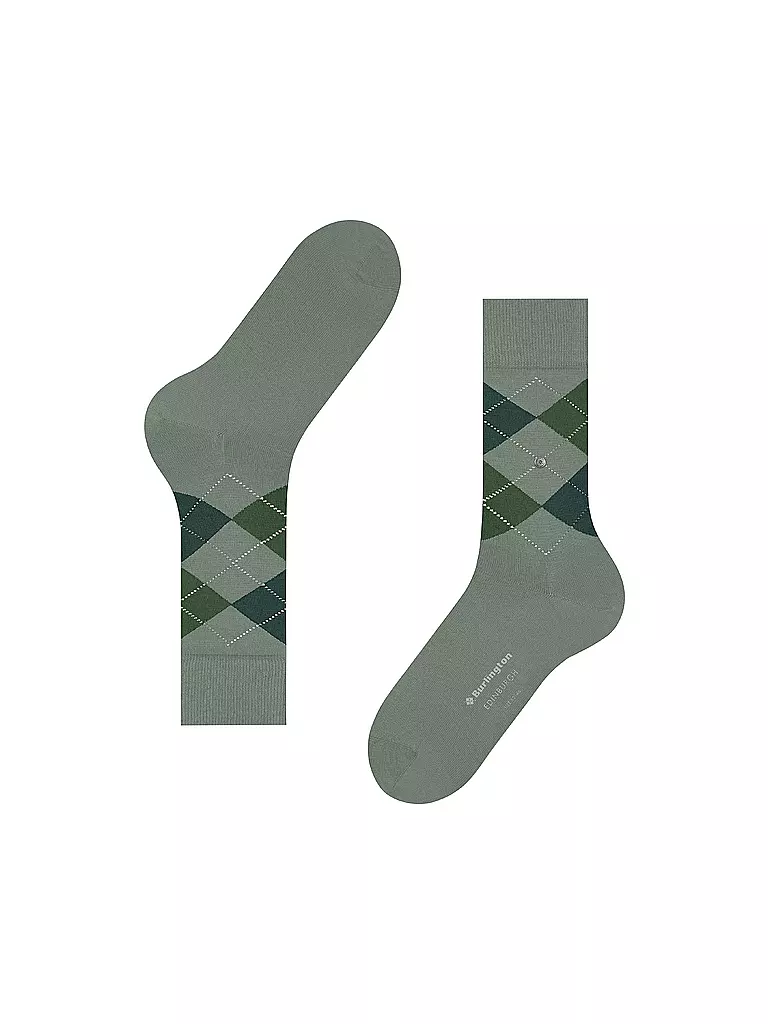 BURLINGTON | Calcetines de hombre EDINBURGH 40-46 salvia | Verde claro